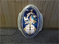 Vintage Blatz "Valerie Beer Maid" Lighted Clock