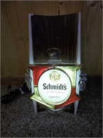 Vintage Schmidts Illuminated Beer Display Sign