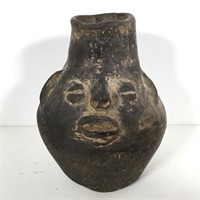 Grotesque Pottery Face Vase