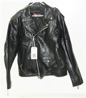 Xelement Leather Biker Black Jacket Men's 3XL