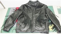 Leather Biker  Jacket Medium