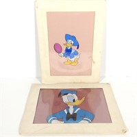 2- 1959 Donald Duck Disney Animation Celluloids