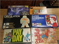Lot of 6 Vintage Board Games
