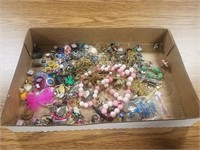 Flat of Misc Costume Jewelry