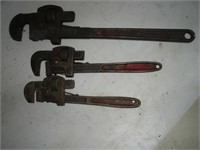 3 Pipe Wrenches 10, 14, 18"