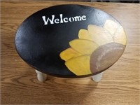 Small Welcome Sun Flower Stool