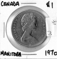 CANADIAN 1970 "MANITOBA" $1 DOLLAR COIN