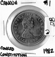 CANADIAN 1982 "CONFEDERATION" $1 DOLLAR COIN