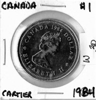 CANADIAN 1984 "CARTIER" $1 DOLLAR COIN