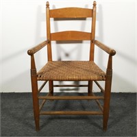 Vintage Maple Chair with Woven Seat