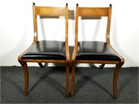 Mid-Century Regency Side Chairs w/Greek Key Design