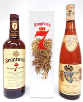 Liquor- Seagram's 7, German liquor, 14 mini bottle