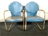 Pr. 1940s Shellback Lawn Chairs