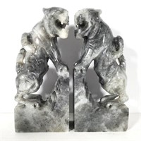 Polished Stone Carved Bookends
