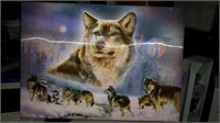 3D wolf picture 33 1/2" X 22"