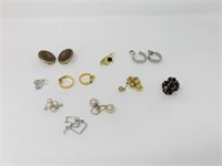 10 pairs of clip on earrings