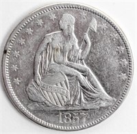 Coin 1857 Seated Liberty Half Dollar "No Motto"