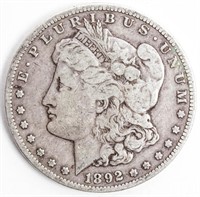 Coin 1892-S  Morgan Silver Dollar as VG