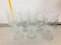 drinks set. 6 glasses with pitcher