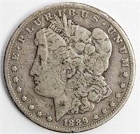 Coin 1889-CC  Morgan Silver Dollar as VG