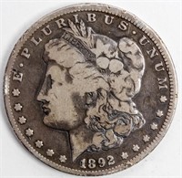 Coin 1892-CC  Morgan Silver Dollar as VG