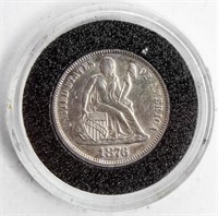 Coin 1876 Liberty Seated Dime Choice BU