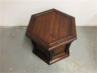 hex shape side table (wood)