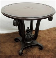 Oval Table with Leather Top