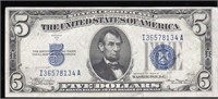 $5 Note - (AU) 1934A Silver Certificate