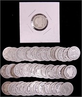 Coins - 47 Silver Barber Dimes