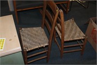 Wicker & Wood chairs (2)