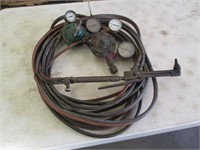Cutting torch w/hoses & gauges