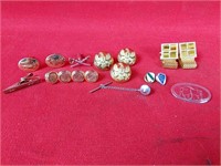 Vintage Tie Tacks, Buttons and Cufflinks