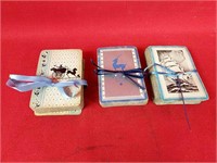 Three Vintage Decks of Playing Cards