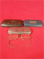 Vintage Spectacles and Three Cases