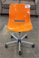 Orange Rolling Desk Chair