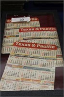 SELECTION OF VINTAGE RR CALENDAR CARDS