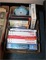 box of VHS / DVDS
