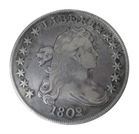 1802/1 U.S. Draped Bust dollar, EF