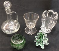 CLEAR AND GREEN CUT TO CLEAR GLASS LOT