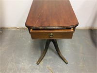 rectangular side table with claw feet