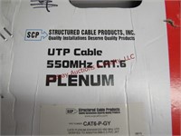 Approx 17pcs partial spools of cable: Plenum,