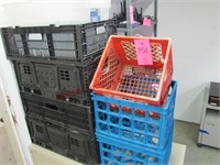 Approx 7 plastic crates (3 small)