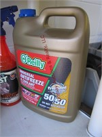 1 group of car cleaning items: car wax, tire foam,
