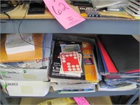 Office supplies: calculators, notebook paper,