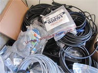 LARGE lot of misc cables, cords & other