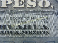 1914 Mexico Revolutionary 1 Peso. Chihuahua. XF.