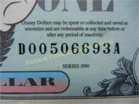 1990 DISNEY DOLLAR. Gem Uncirculated. RARE Date.