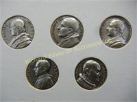 The Popes of the 20th Century Silver Medallion