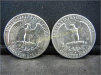 1964 P&D Washington Quarters - 90% Silver - BU/MS